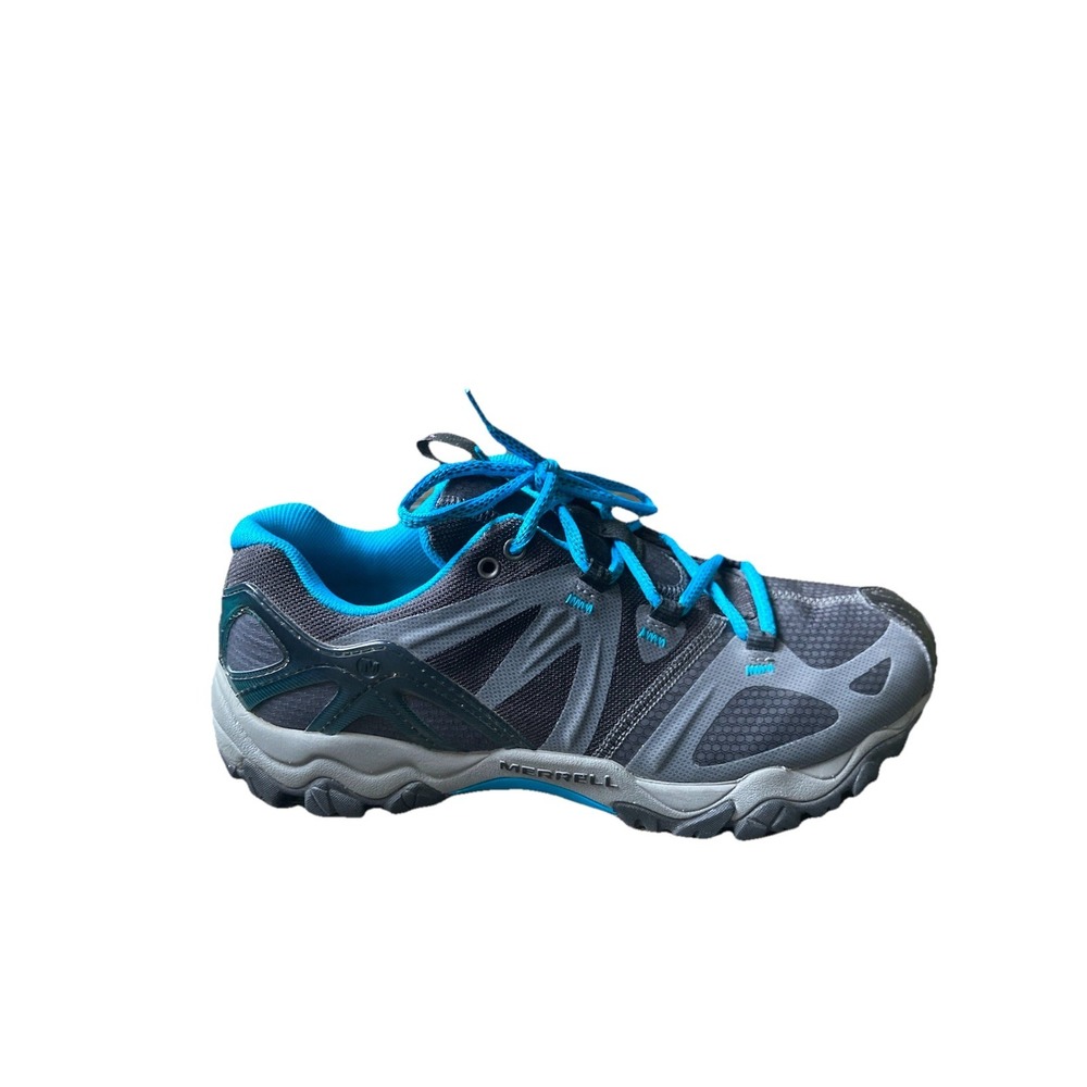 Merrell Grassbow Womens Size 9 Air Trail Hiking Shoes Blue Gray Low Top Grip